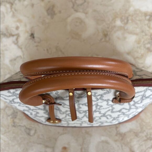 TOUS Kaos Waterproof Monogram Canvas & Leather Alma Style Dual Handle Bag - Picture 5 of 14